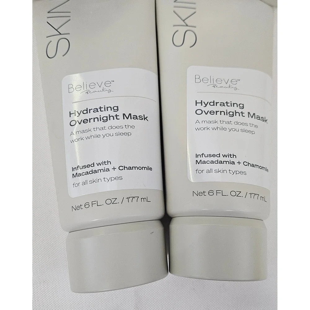 Believe Beauty Skin Face Mask Lot 4 Exfoliating In-Shower 2 Hydrating Overnight - Picture 2 of 8